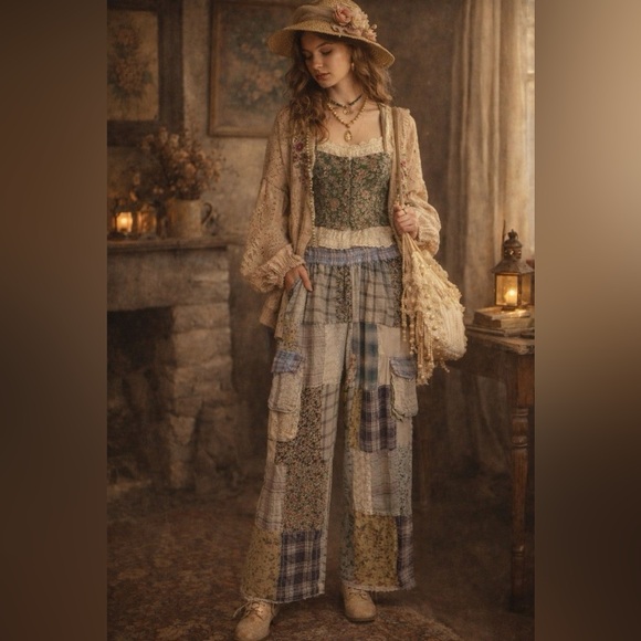 Young Threads Trendy Patchwork Casual Pants - Picture 7 of 7